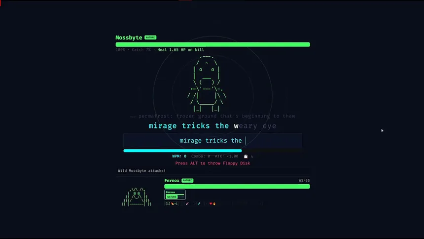 Скриншот 1 к игре Typomon Hunter