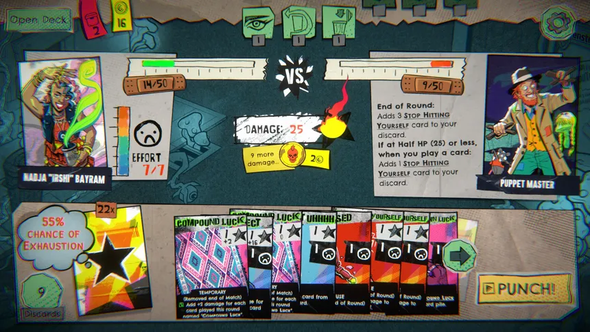 Скриншот 2 к игре Lucky Punk: a push your luck Deckbuilder