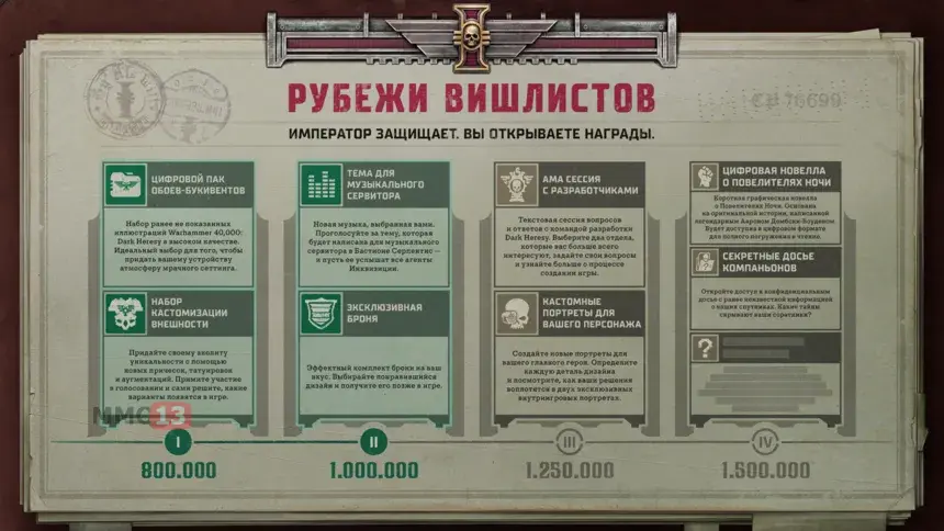 RPG Warhammer 40,000: Dark Heresy собрала 1 миллион добавлений в список желаемого Steam