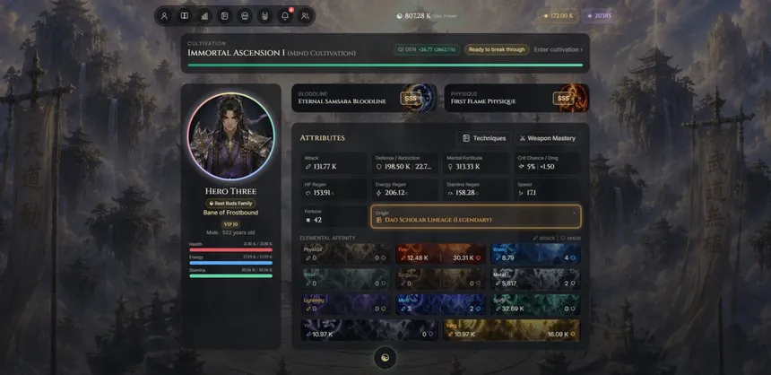 Скриншот 2 к игре Immortal Zenith: Idle to Ascension