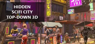 Hidden SciFi City Top-Down 3D