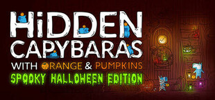 Hidden Capybaras with Orange and Pumpkins: Spooky Halloween Edition