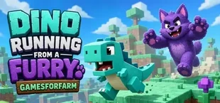 Dino running from a FURRY: GAMESFORFARM