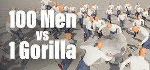 100 Men vs 1 Gorilla