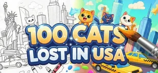 100 Cats Lost In USA Find & Color