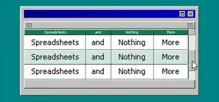 Spreadsheets and Nothing More
