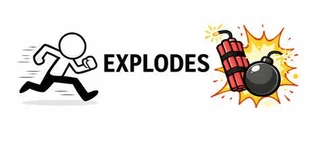 EXPLODES