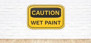 CAUTION WET PAINT