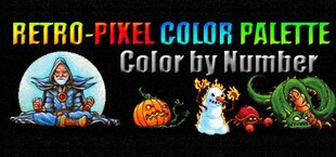 RETRO-PIXEL COLOR PALETTE: Color by Number