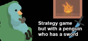 Strategy game but with a penguin who has a sword