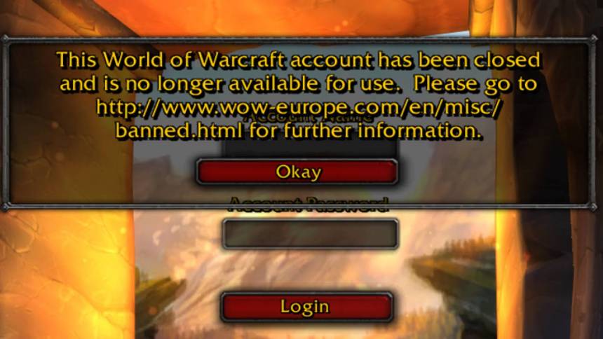 This account has been. Бан ВОВ. Бан World of Warcraft. Бан wow Classic. Бан в варкрафте.