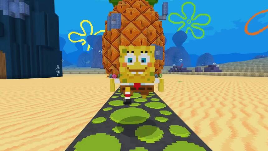 Spongebob dlc. Дом губки Боба. Дом губки Боба в майнкрафт. Губка Боб квадратные штаны майнкрафт. Бикини Боттом.