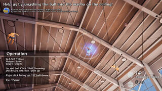 体育館の天井に挟まったマッチョを助けるゲーム