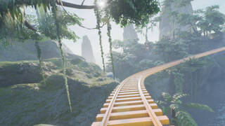 VR Jurassic island roller coaster