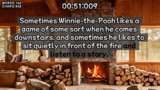 Winnie-the-Pooh's book writing speedrunner
