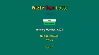 Waste Time Lotto