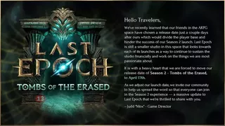 Старт второго сезона Last Epoch перенесли из-за «друзей из ARPG-пространства»