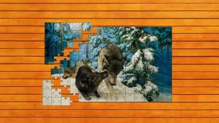 Скриншот 5 к игре Bear vs. Wolf Jigsaw Puzzle