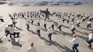 100 Men vs 1 Gorilla