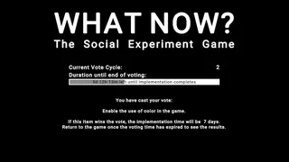 WHAT NOW? - The Social Experiment Game