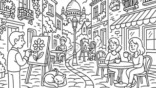 100 Cats Lost In France Find & Color