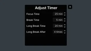 Скриншот 5 к игре Poua! – Your Pomodoro Buddy & Minimal Desktop Timer