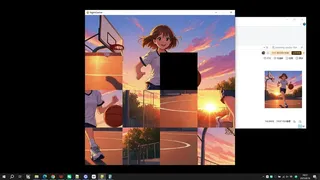 running under the setting sun