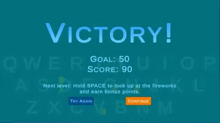 Typing Fireworks
