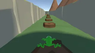 A frog in a small pond