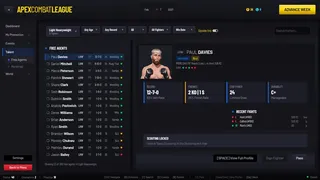 Скриншот 6 к игре Pound for Pound: MMA Promotion Simulator