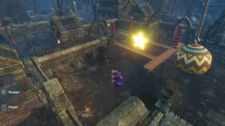 Worm in horror place