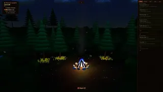 The Throwing Pinecones Into A Campfire Game