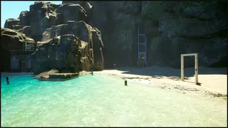 The Clock the Queen and the Door on the Beach