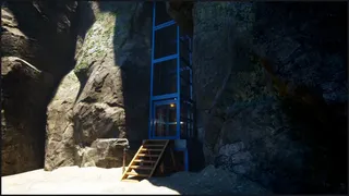 The Clock the Queen and the Door on the Beach