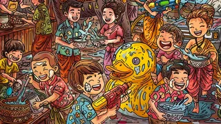 100 Songkran Cats