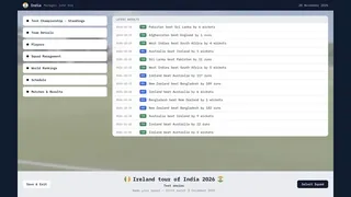 Cricket Team Manager