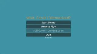 Wait, Cards I Memorized?