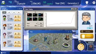 Скриншот 1 к игре Clicker Inc.～世代交代で目指す巨大企業～
