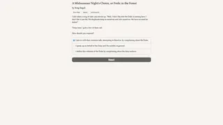 Скриншот 1 к игре A Midsummer Night's Choice