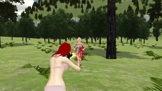 Скриншот 1 к игре Girl Kill Zombies