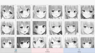 Скриншот 1 к игре Anime Manga Style Girl - Color By Number Pixel Art Coloring