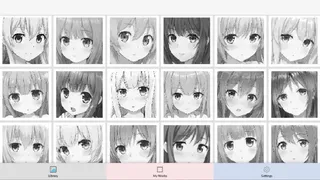 Скриншот 2 к игре Anime Manga Style Girl - Color By Number Pixel Art Coloring