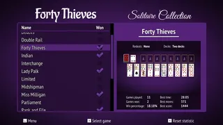 Скриншот 1 к игре Forty Thieves Solitaire Collection