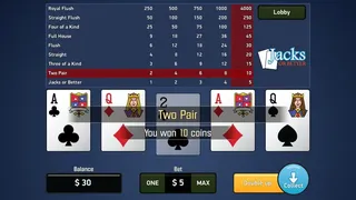 Скриншот 5 к игре Jacks or Better - Video Poker