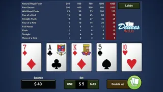 Скриншот 1 к игре Deuces Wild - Video Poker