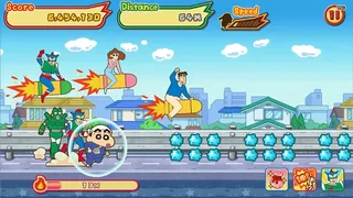 Скриншот 6 к игре クレヨンしんちゃん 嵐を呼ぶ 炎のカスカベランナー!!