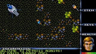 Скриншот 1 к игре Attack of the PETSCII Robots (DOS)