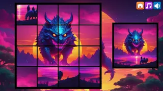 Скриншот 1 к игре OG Puzzlers: Synthwave Monsters