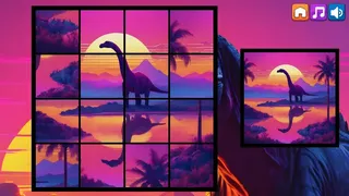 Скриншот 1 к игре OG Puzzlers: Synthwave Dinosaurs