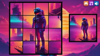 Скриншот 1 к игре OG Puzzlers: Synthwave Astronauts